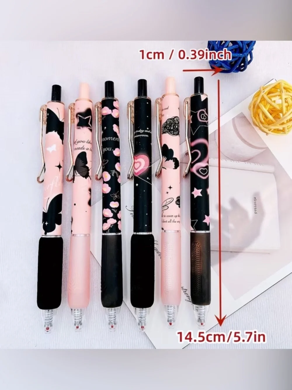 Butterfly Gel Pen Set - 6 Piece Set - Pen Set